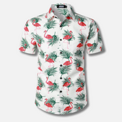 Rhodes - Hawaii Surfblouse met bloemen voor mannen