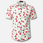 Rhodes - Hawaii Surfblouse met bloemen voor mannen