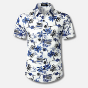 Rhodes - Hawaii Surfblouse met bloemen voor mannen