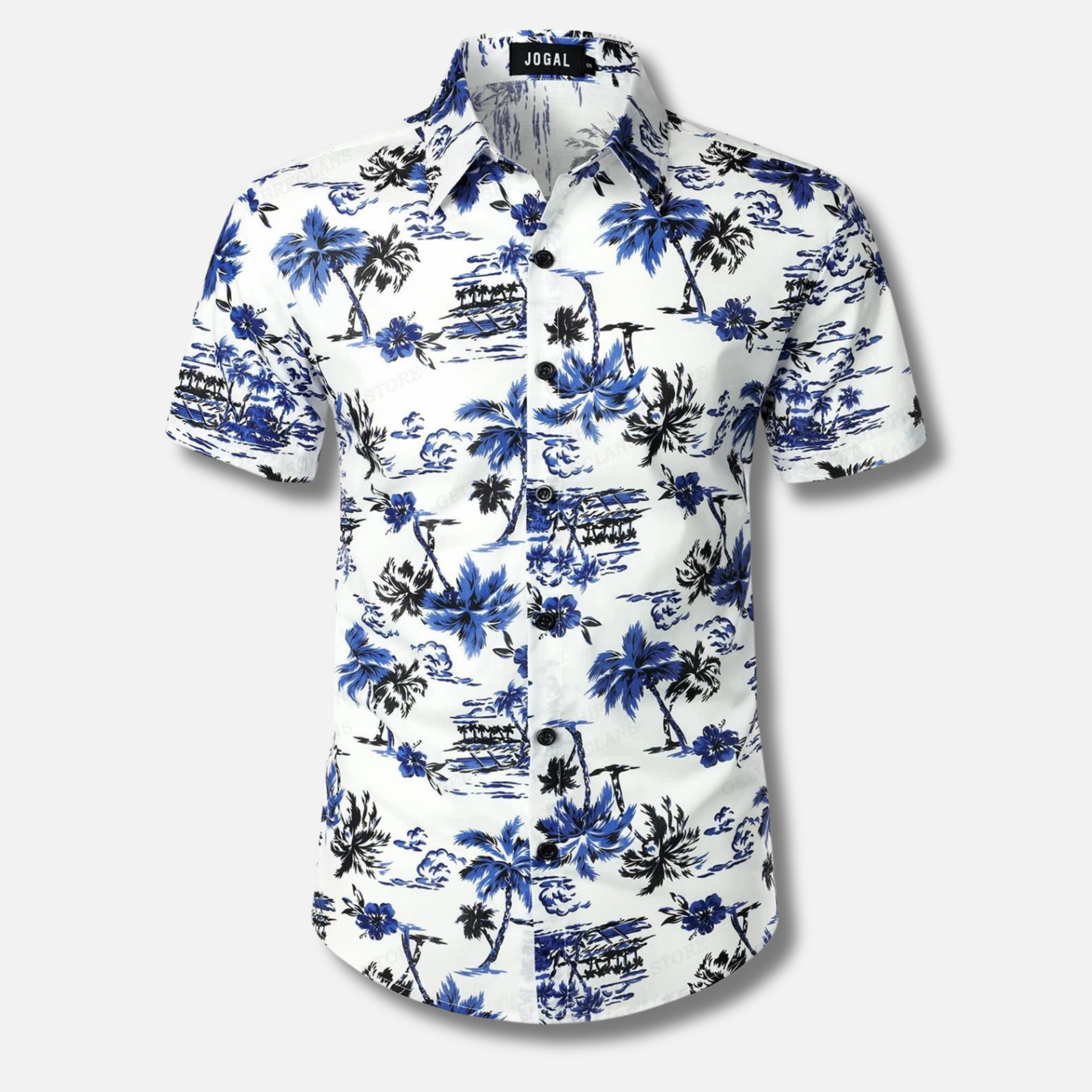 Rhodes - Hawaii Surfblouse met bloemen voor mannen