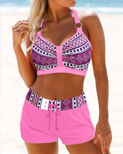 Ann - Bikini's met geometrische print en hoge taille