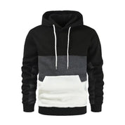 Jairo - Heren Casual Fleece Patchwork Hoodie