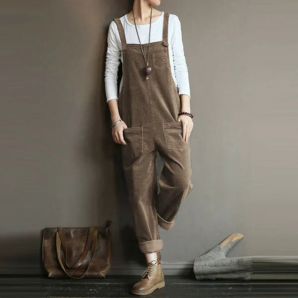 Clementina - Casual jumpsuit van ribfluweel