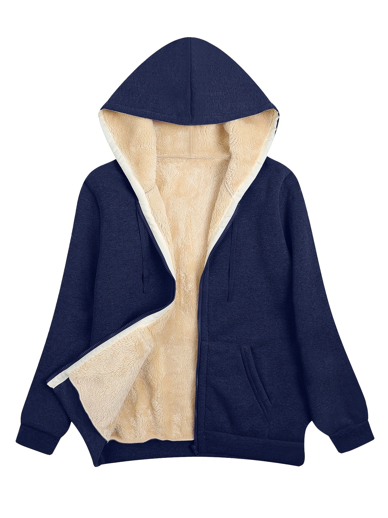 Yael - Zwarte Fleece gevoerde Hoodie