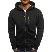 Kamden - Hoodie voor mannen met een rits en een fleece capuchon