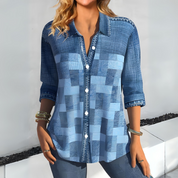 Juli - Dames Knop Dons Blouse | Casual