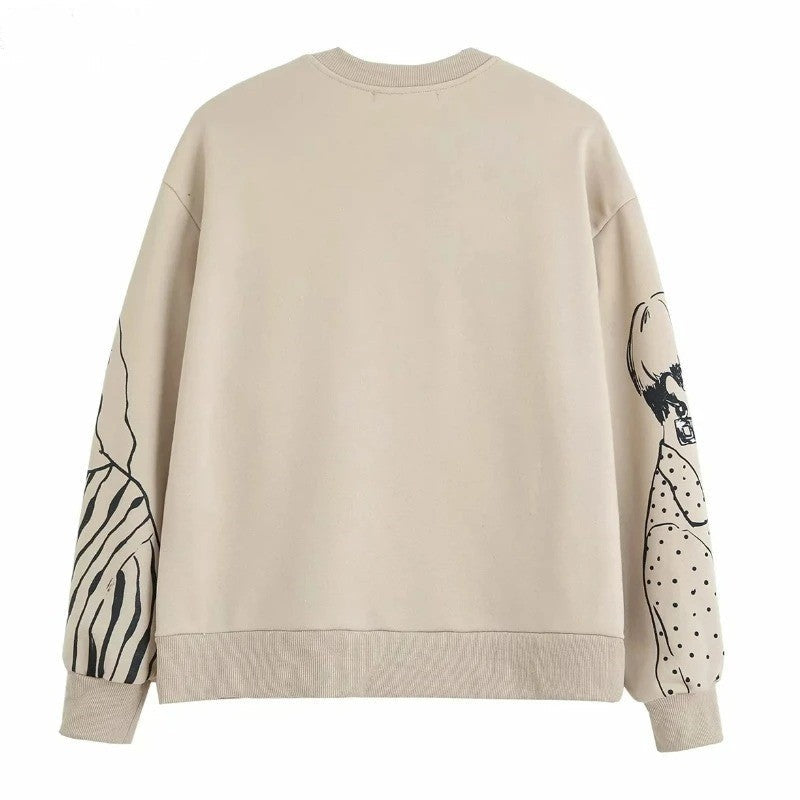 Cherish - Losvallende Wolprint Sweater