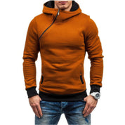 Harlem - Smalle HerenTrui Met Diagonale Rits Hoodie