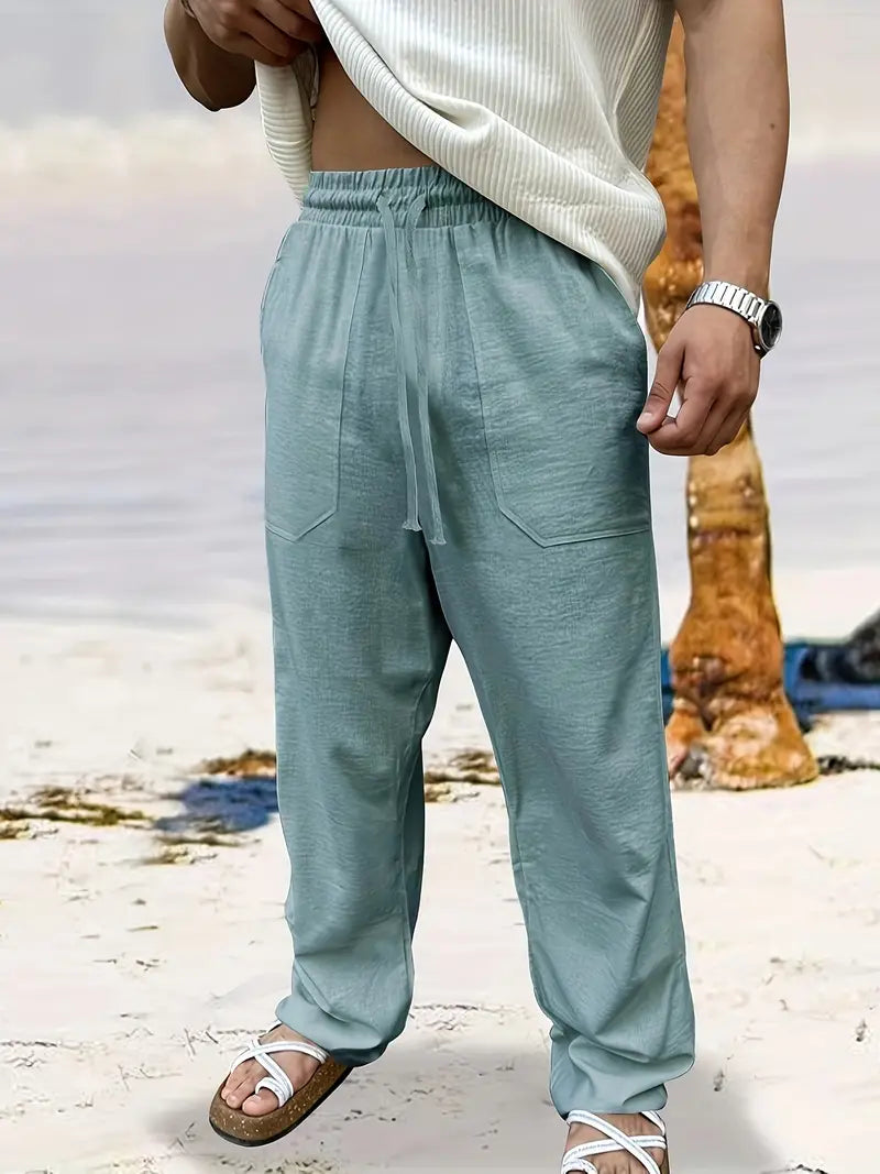 Giorgio - Herren Baggy Leinenhose