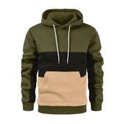 Jairo - Heren Casual Fleece Patchwork Hoodie