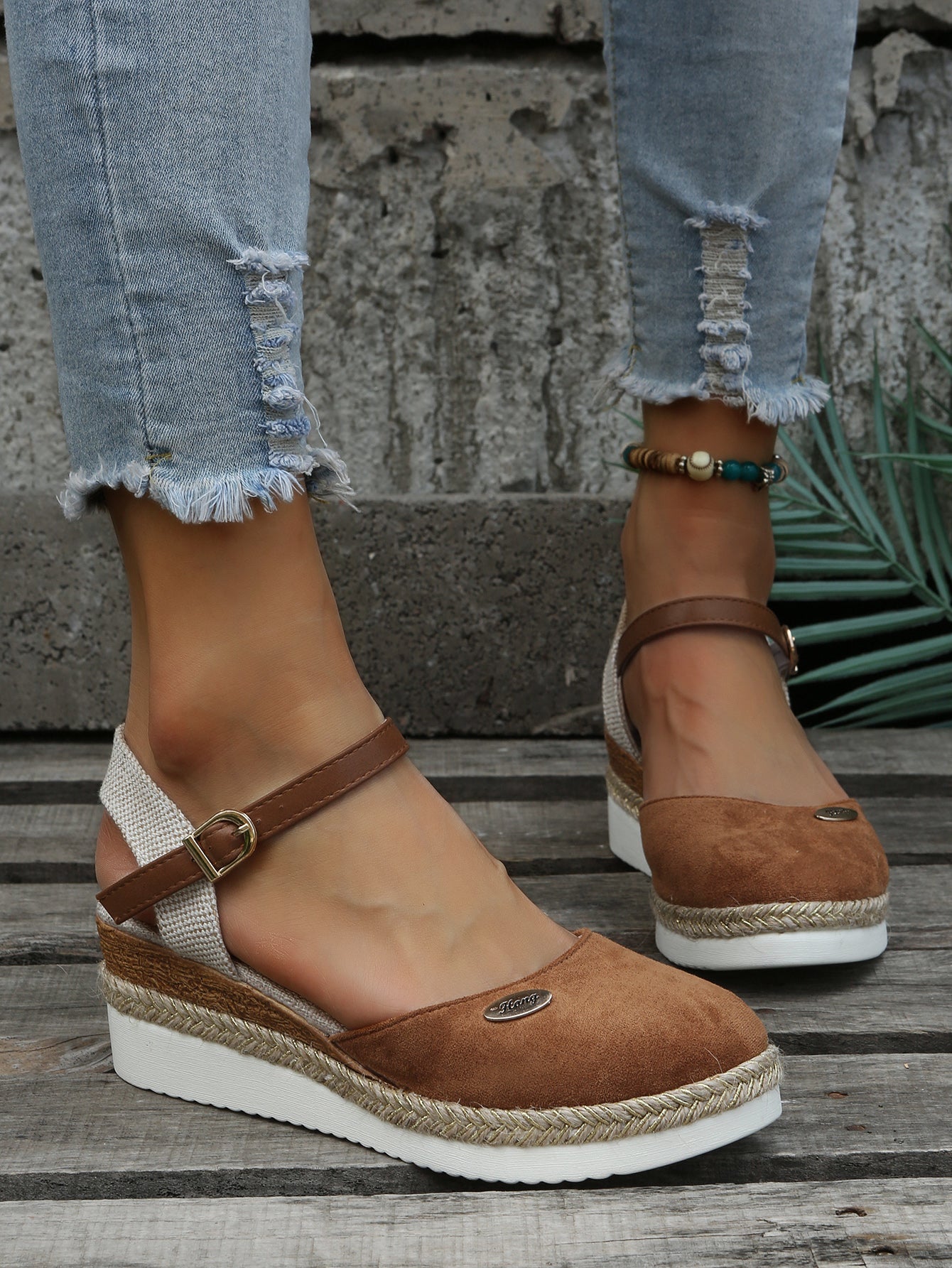 Cosette - Orthopedische, trendy bruine espadrilles