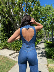 Roxanne - Hart jumpsuit van denim