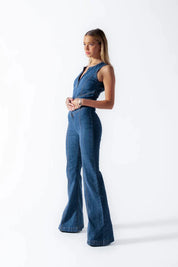 Roxanne - Hart jumpsuit van denim