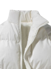 Tomy - Heren Warme Fleece Puffer Jas met Opstaande Kraag en Zakken - Stijlvolle Winterjas