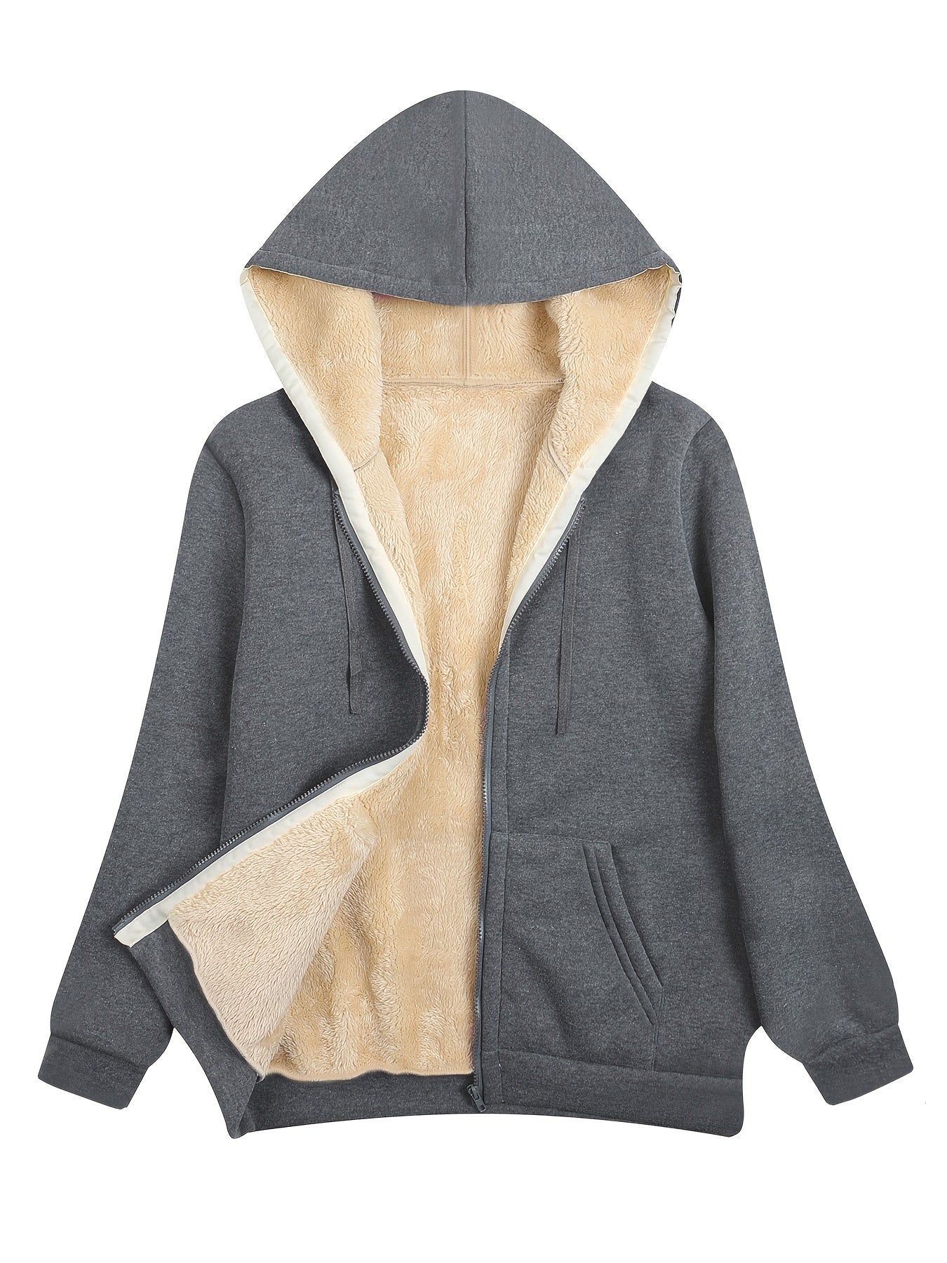 Yael - Zwarte Fleece gevoerde Hoodie