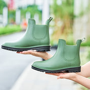 Christina - Dames Regenlaarzen – Waterdichte Enkelhoge Boots, Antislip en Modieus