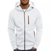 Kamden - Hoodie voor mannen met een rits en een fleece capuchon