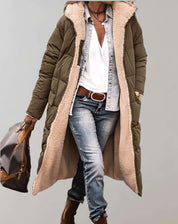 Daleyza - Warme winter trenchcoat met fleece voering