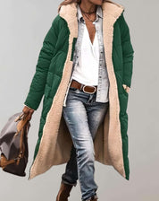 Daleyza - Warme winter trenchcoat met fleece voering