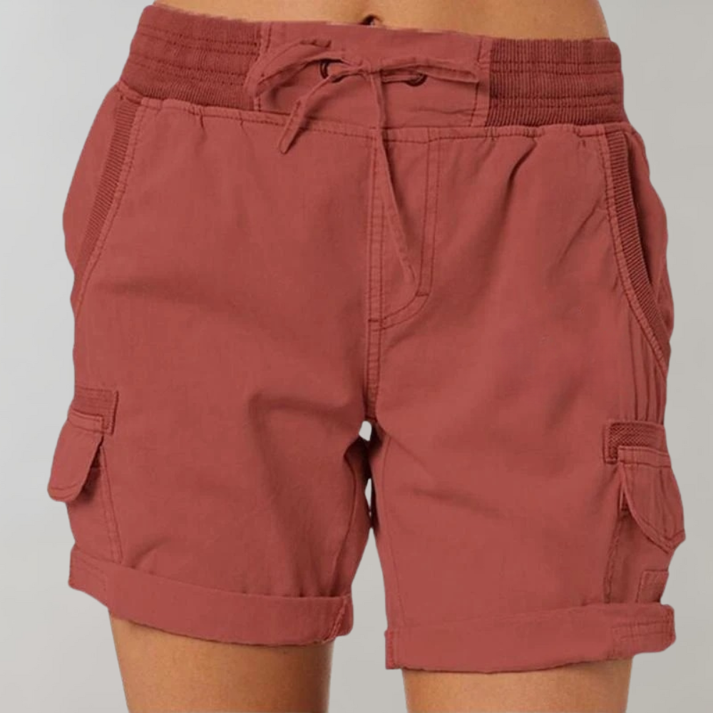 Saanvi - Verhoogde shorts met hoge taille voor dames