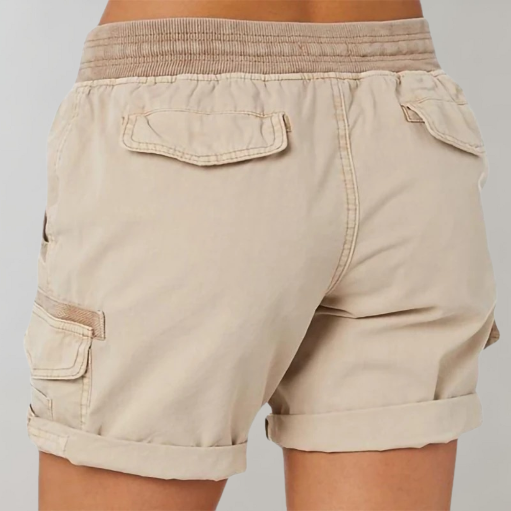 Saanvi - Verhoogde shorts met hoge taille voor dames