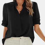 Leandra - Basic v-hals blouse voor dames