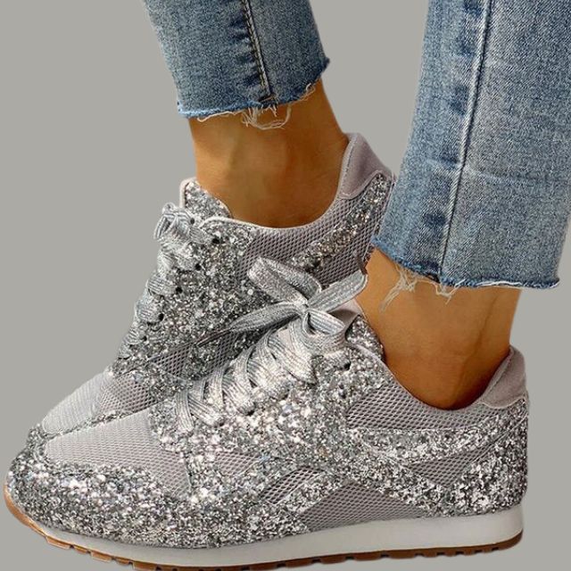 Thalia - Glitterige, modieuze sneakers