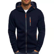 Kamden - Hoodie voor mannen met een rits en een fleece capuchon