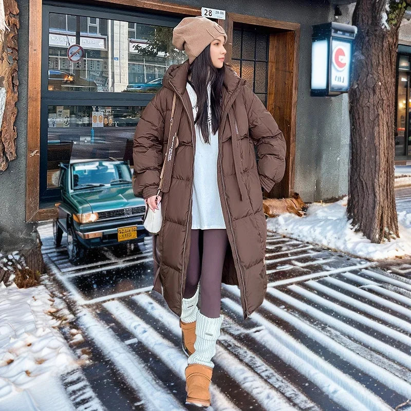 Zendaya - Lang winter dons parka jack voor dames met capuchon