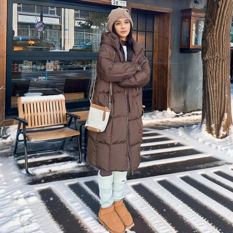 Zendaya - Lang winter dons parka jack voor dames met capuchon