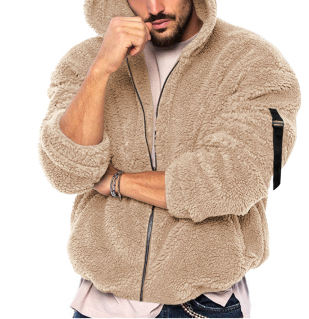 Chris - heren casual teddy winterjas