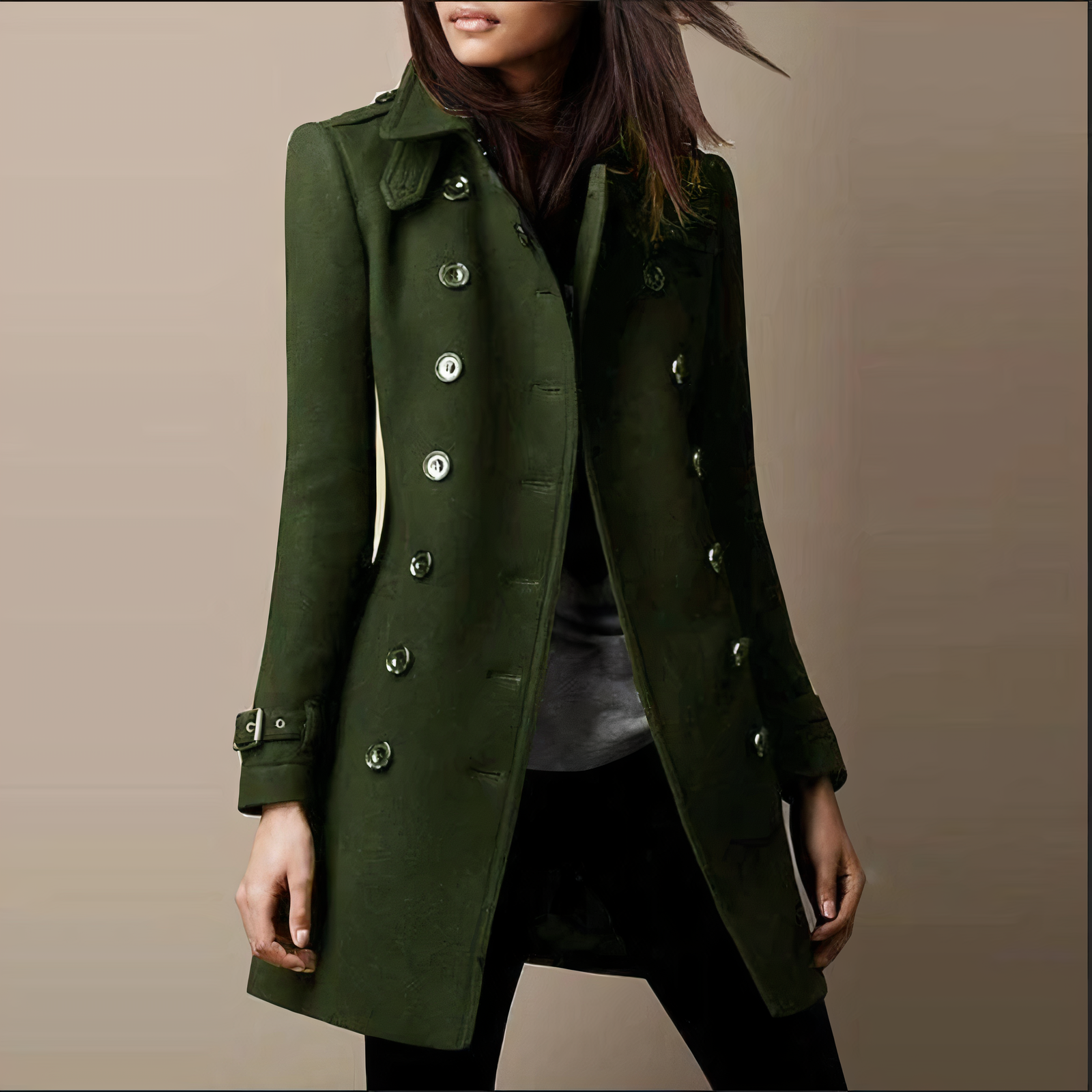 Nori - Dames Warme Trenchcoat | Lang