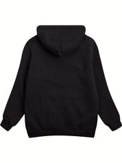 Yael - Zwarte Fleece gevoerde Hoodie