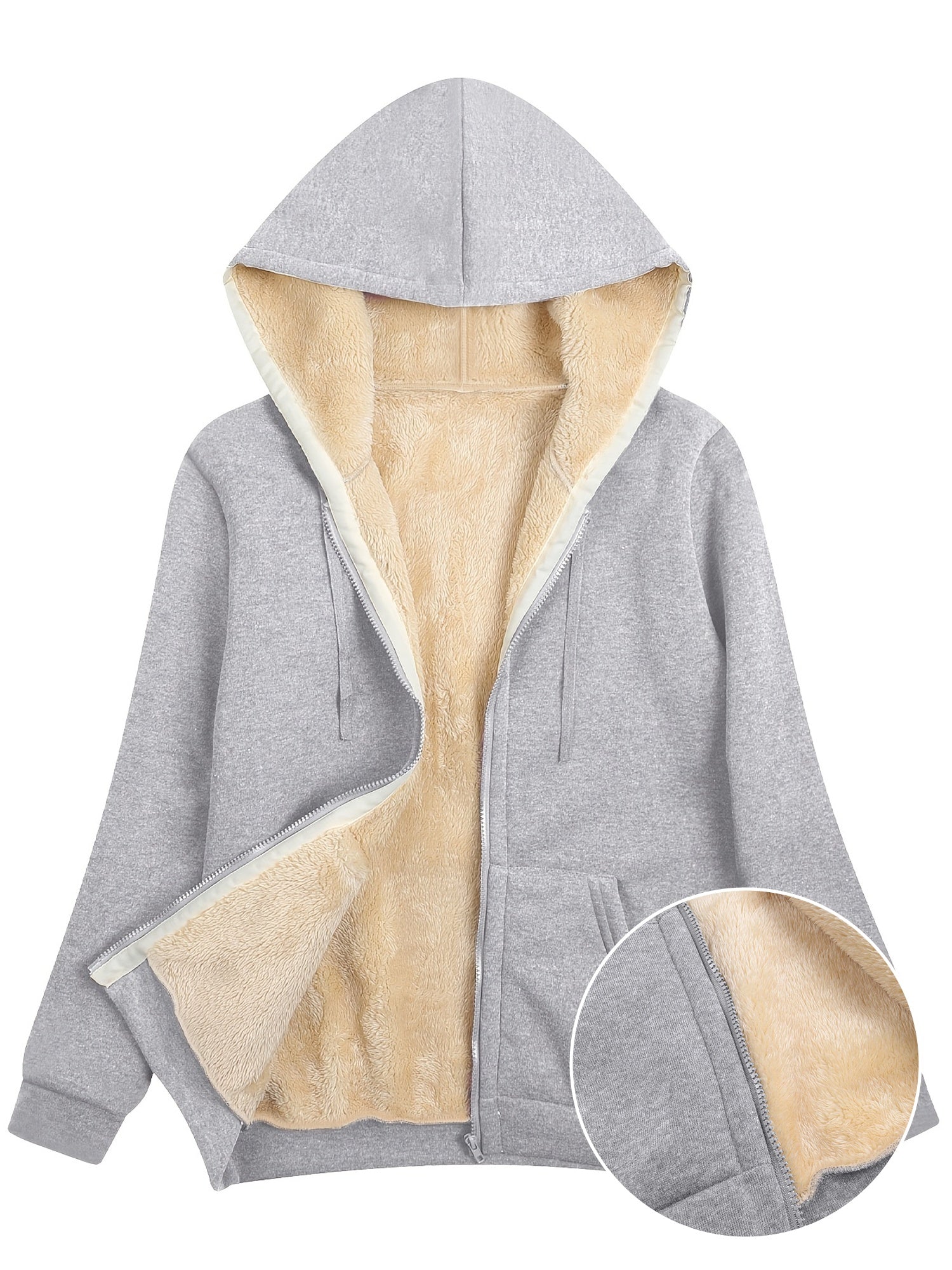 Yael - Zwarte Fleece gevoerde Hoodie