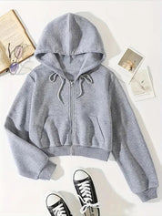 Melissa - Hoodie met gedeelde rits