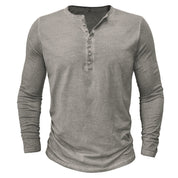 Cruz – Een heren henley shirt met lange mouwen